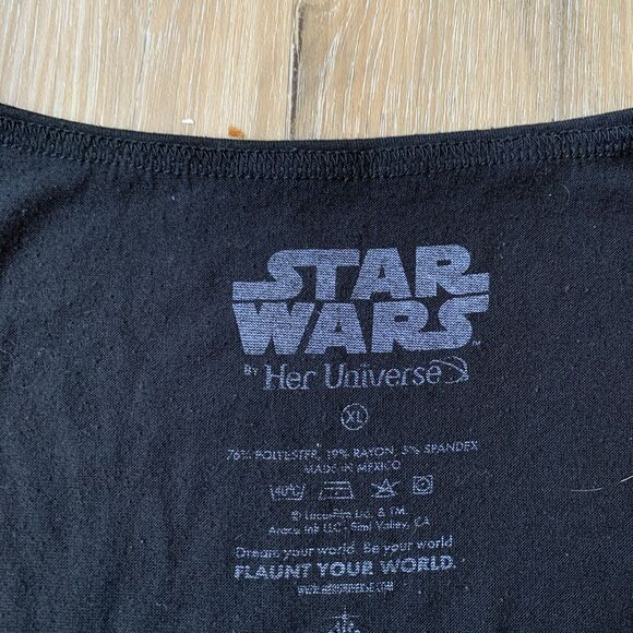 Star Wars Women's XL Sugar Skull Darth Vader T-Shirt Tee Disney Day Of The Dead - Picture 7 of 14